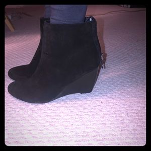 Franco Sarto black wedge bootie
